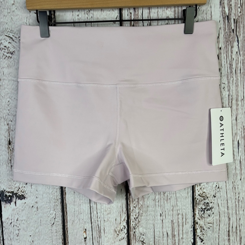 🏷️NWT Athleta Ultra‎ High Rise Elation 3” Shortie Lilac Sky Purple Shorts Large